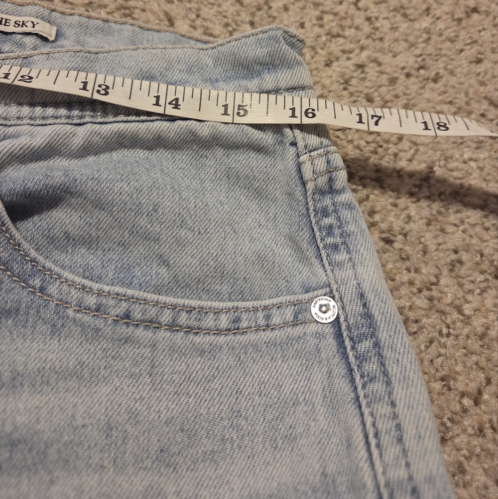 Scotch & SODA The Sky High Waist Straight Wide Leg Jeans Stone Wash Blue 10 / 30 - Picture 8 of 12